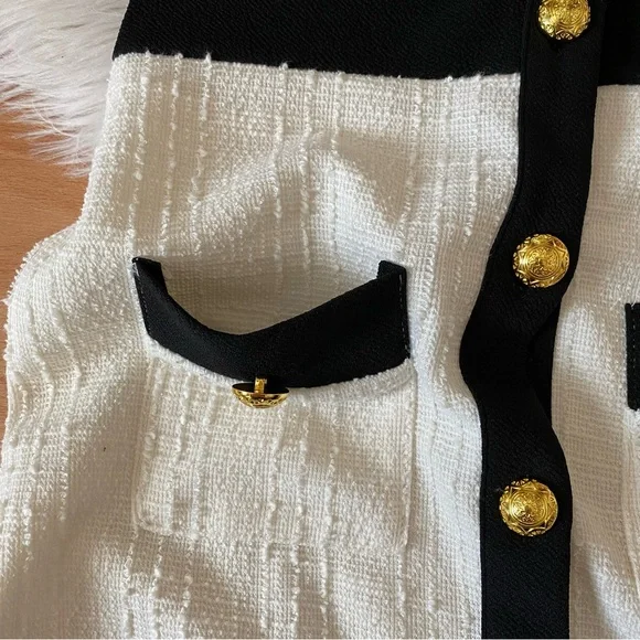 Almost Famous Tweed Button Down Dress - Picture 7 of 10